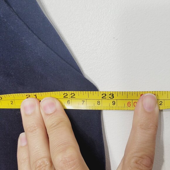 Lana Lee Petite Vintage Navy Blue Set Sleeveless Vest Matching Skirt Plus Sz 16 - Picture 14 of 16